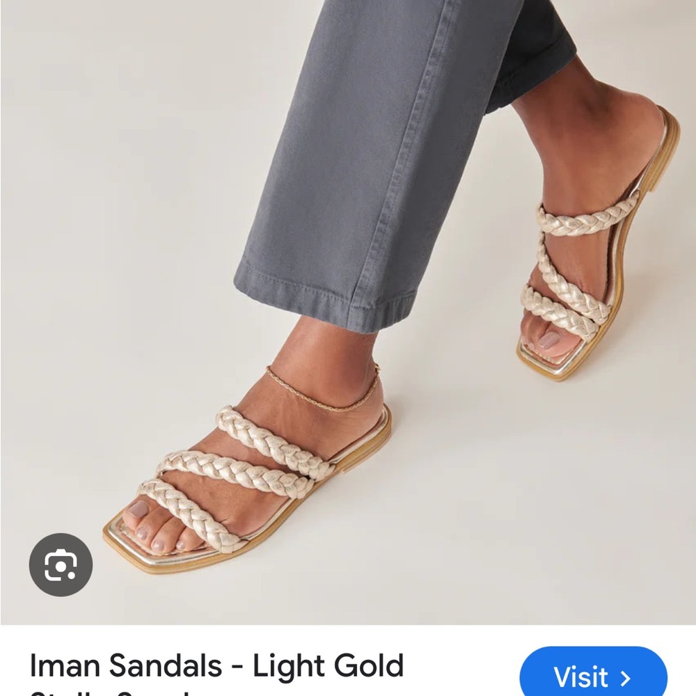 Dolce Vita Iman Light Gold Braided Sandals